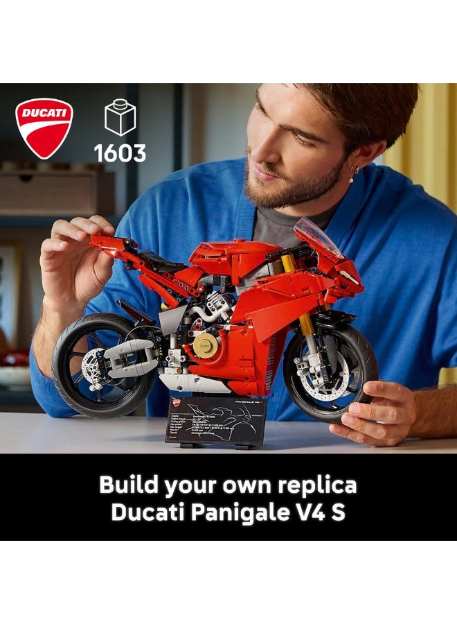 مجموعة بناء نموذج الدراجة النارية Ducati Panigale V4 S 42202 من ليغو® Technic