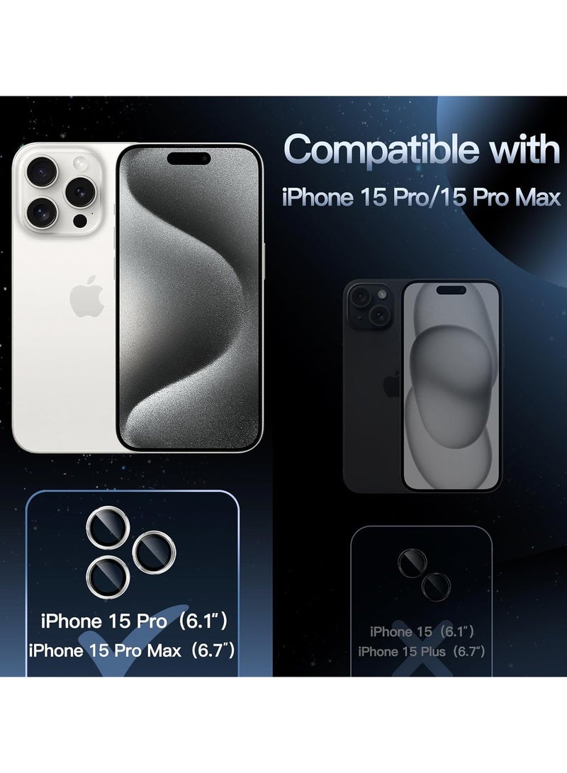 URBBKING Camera Lens Protector for iPhone 15 Pro and iPhone 15 Pro Max White  - Image 5