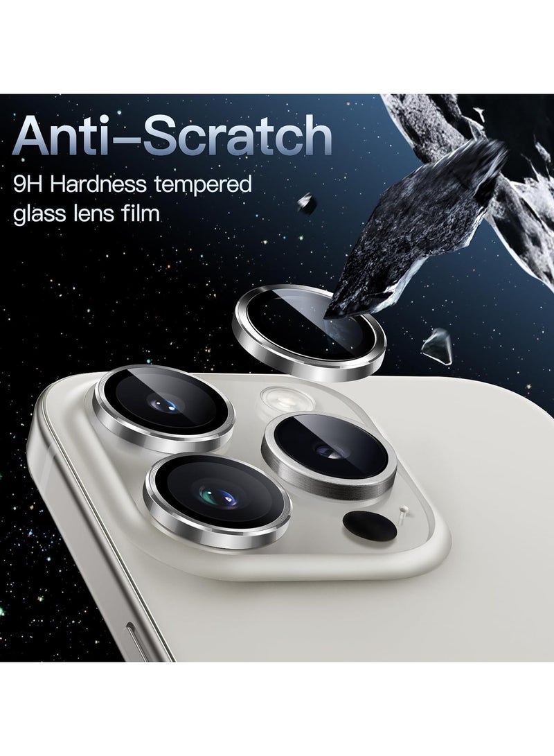URBBKING Camera Lens Protector for iPhone 15 Pro and iPhone 15 Pro Max White  - Image 2