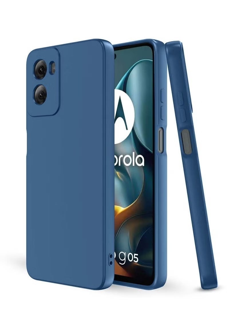 TIGER Motorola Moto G05 / Moto E15 4G 2025 Premium Soft Liquid Silicone Case – Shockproof, Slim Fit Protective Cover with Microfiber Lining, Raised Edges for Camera & Screen Protection, Anti-Fingerprint, Non-Slip Grip, Lightweight Design – Navy Blue - Image 2