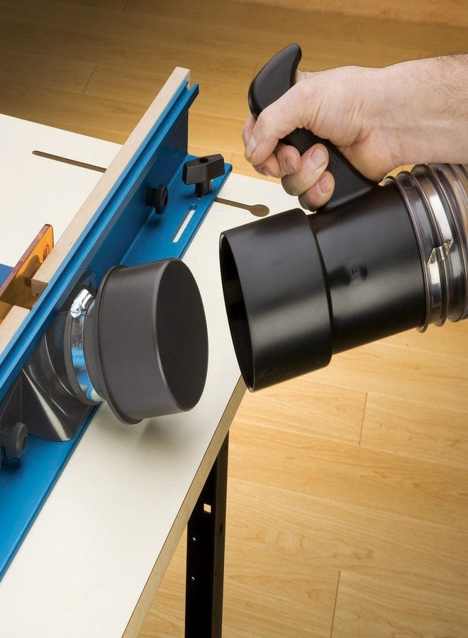 روكلر مجموعة Dust Right 2.5 بوصة من 2 منفذ لجمع الغبار - المنفذ مناسب لخرطوم جمع الغبار مقاس 2.5 بوصة - محول مكنسة كهربائية من متجر بلاستيكي - تتضمن تجهيزات جمع الغبار من Rockler منفذين ومشبكين معدنيين للخرطوم - Image 3