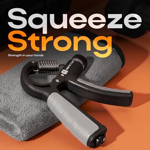 IMPETUS Adjustable Hand Grip Strengthener with In-Built Counter (5kg to 60kg) – Hand Gripper for Forearm, Wrist & Finger Exercise for Men & Women, Home & Gym Workout (Grey-Black) - Image 5