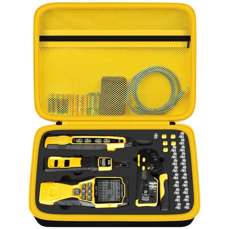 GWCASE Case Compatible with Klein Tools VDV501851 VDV500123 VDV226110 VDV427300 Storage Carrying Travel Holder for Cable Tester for Scout Pro 3 Tracer ProbeWire Stripper and Accessories Yellow Zipper - Image 2