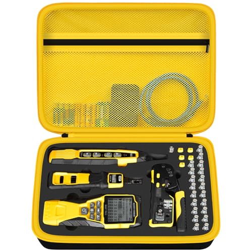 GWCASE Case Compatible with Klein Tools VDV501851 VDV500123 VDV226110 VDV427300 Storage Carrying Travel Holder for Cable Tester for Scout Pro 3 Tracer ProbeWire Stripper and Accessories Yellow Zipper - Image 1