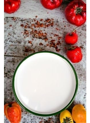 İnci Emaye Pearl Enamel 22 No Pizza Plate Tray Breakfast Plate Service Plate Cake Plate 22CM  - Image 2