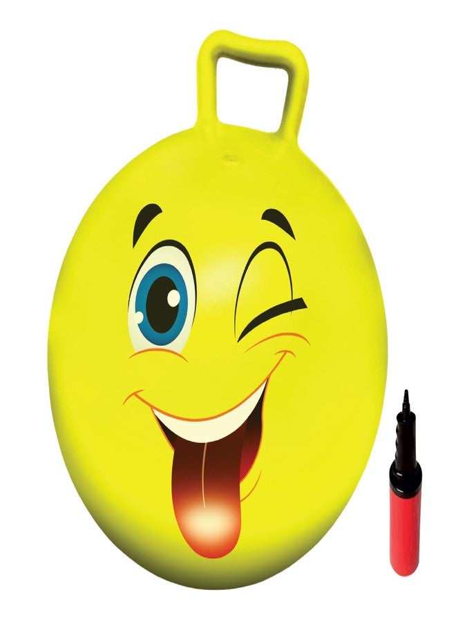 New Bounce Hopper Ball for Kids - Bouncing Ball with Handle - Outdoor Toys for Ages 5,6,7,8,9 - Yellow Bouncy Ball w/Pump - Image 2
