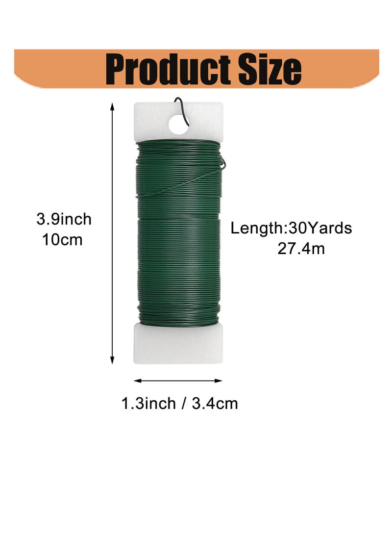2Rolls 110 yards 22 Gauge Floral Wire Flexible Paddle Wire Florist Green Wire for Crafts,Garland and Floral Flower Arrangements  - Image 2