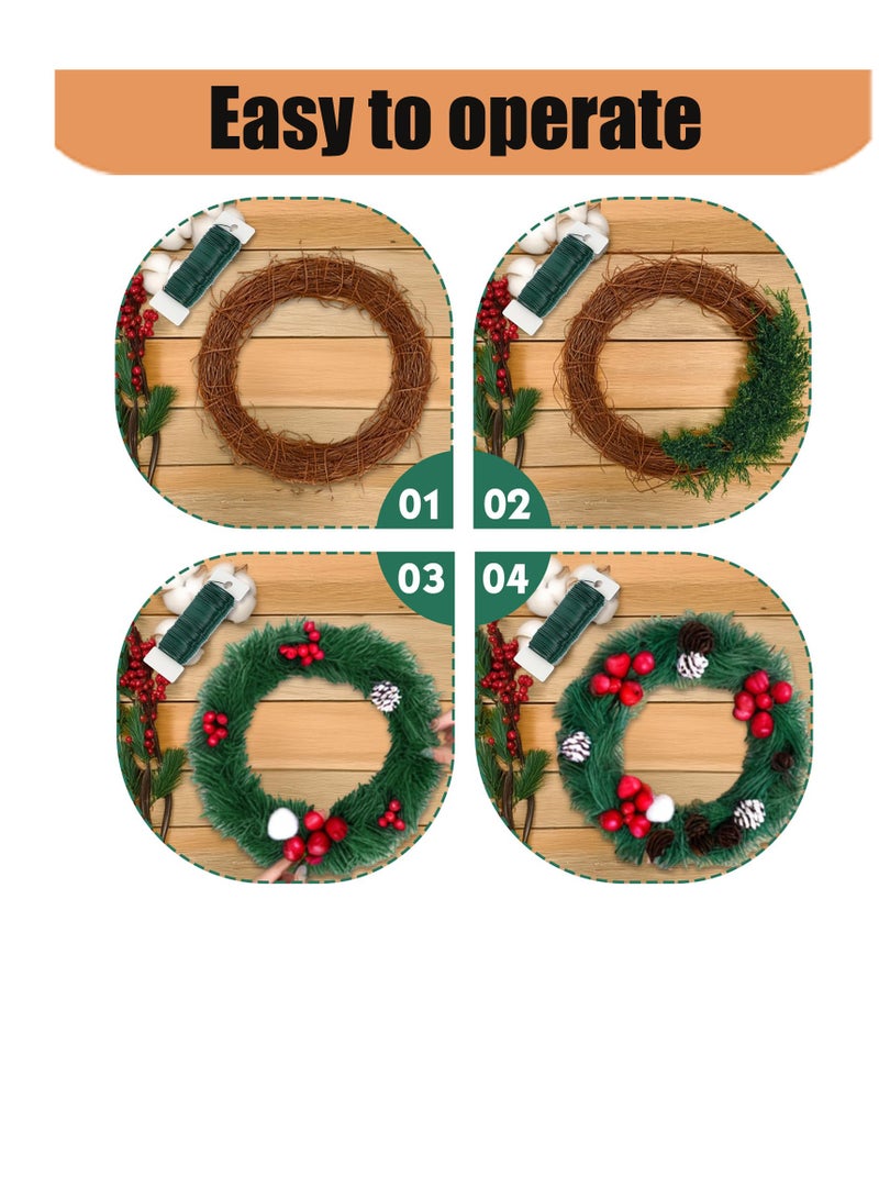 2Rolls 110 yards 22 Gauge Floral Wire Flexible Paddle Wire Florist Green Wire for Crafts,Garland and Floral Flower Arrangements  - Image 4
