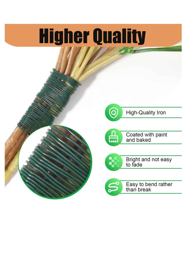 2Rolls 110 yards 22 Gauge Floral Wire Flexible Paddle Wire Florist Green Wire for Crafts,Garland and Floral Flower Arrangements  - Image 3