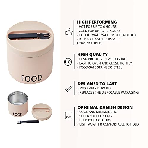 Design Letters Insulated Food Bowl with Spoon/Fork | Thermos for Hot Food Leak-Poof Lid | Insulated Food Jar Wide Mouth | To Go Lunch Box | Stainless Steel Lunch Container - Image 4