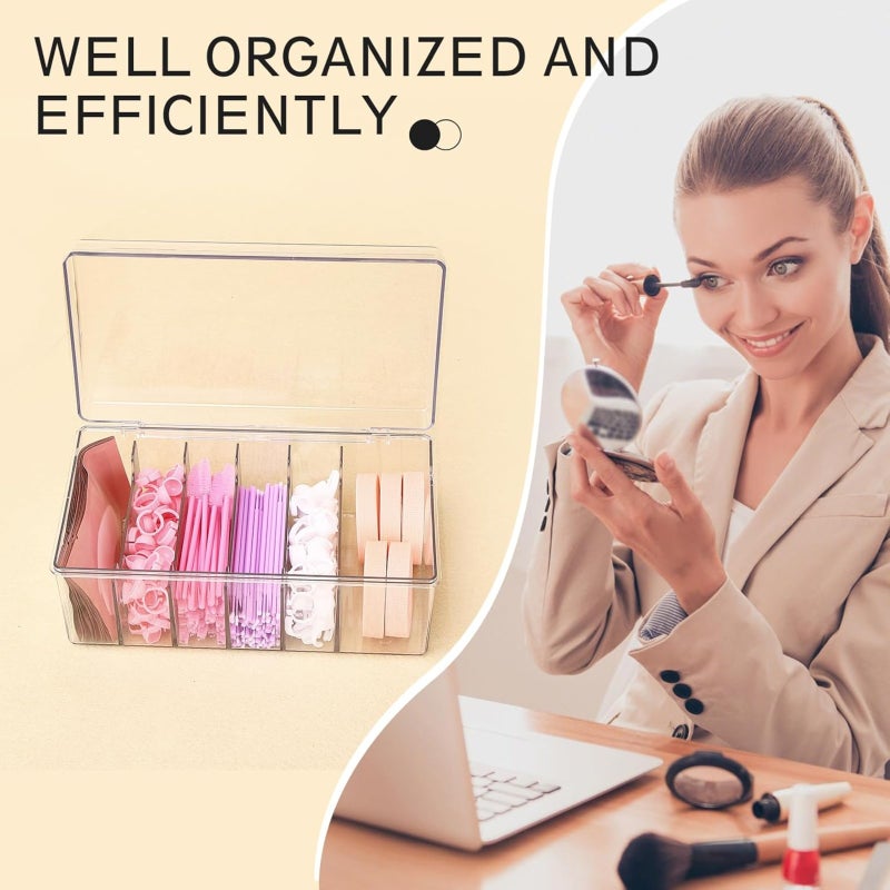 Acrylic large capacity false eyelash storage box   Transparent - Image 4