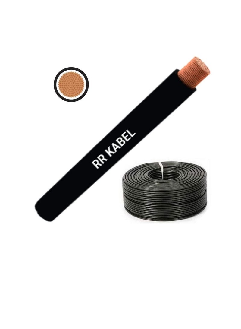 RR Multi Strand Pure Copper Single Core Flexible Cables Trirated Electrolytic Conductor up to 105C Fire Resist Electric Panel Wire BS6231 ISO9001 CE Compliant 100Y 90m Roll 0.5mm Black - Image 1