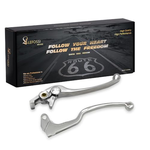 LE LEFOSSI Premium Aluminum Motorcycle Brake & Clutch Lever Compatiable with Suzuki GSR 750 2011 2012 GSR 650 2006-2011 DL650 V-Strom 2004 2005 2006 SFV650 Gladius 2009-2012 - Smooth Brake, Polished - Image 1