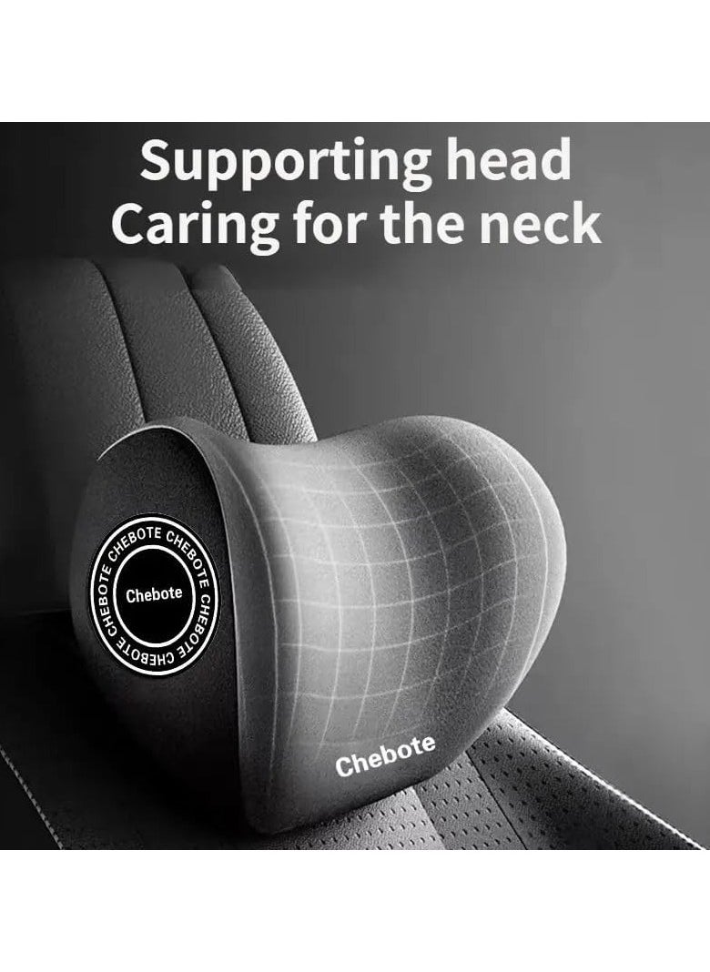 Generic Car Neck and Back Support Pillow 2-in-1 Headrest and Lumbar Pillow Set,Neck Cervical Spine Support,Waist and Neck Cushion,Neck Support & Back Support  - Image 2