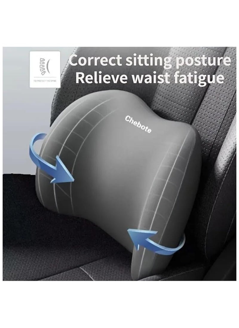 Generic Car Neck and Back Support Pillow 2-in-1 Headrest and Lumbar Pillow Set,Neck Cervical Spine Support,Waist and Neck Cushion,Neck Support & Back Support  - Image 4