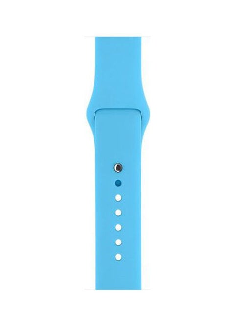 Silicone Loop Sport Band For Apple Watch 42mm Light Blue