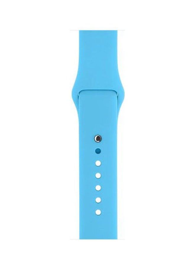 Silicone Loop Sport Band For Apple Watch 42mm Light Blue