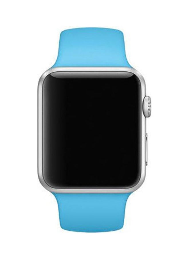 Silicone Loop Sport Band For Apple Watch 42mm Light Blue