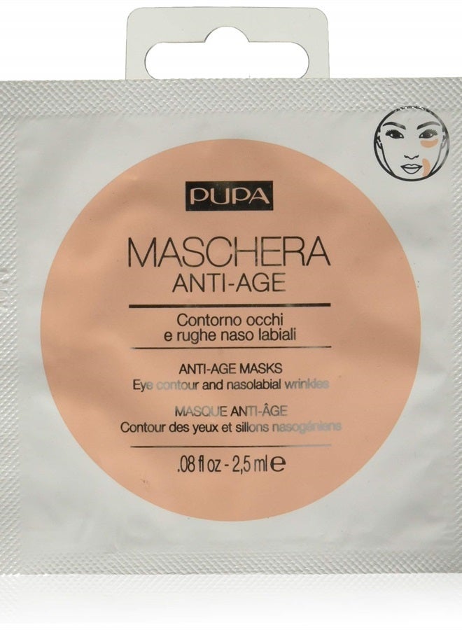 PUPA Milano Anti-Age Face Mask Eye Contours And Nasolabial Wrinkle - Intensive Treatment Patches - Smooth And Minimise The Expression Lines - Suitable For All Skin Types - Fragrance-Free - 0.08 Oz - Image 1