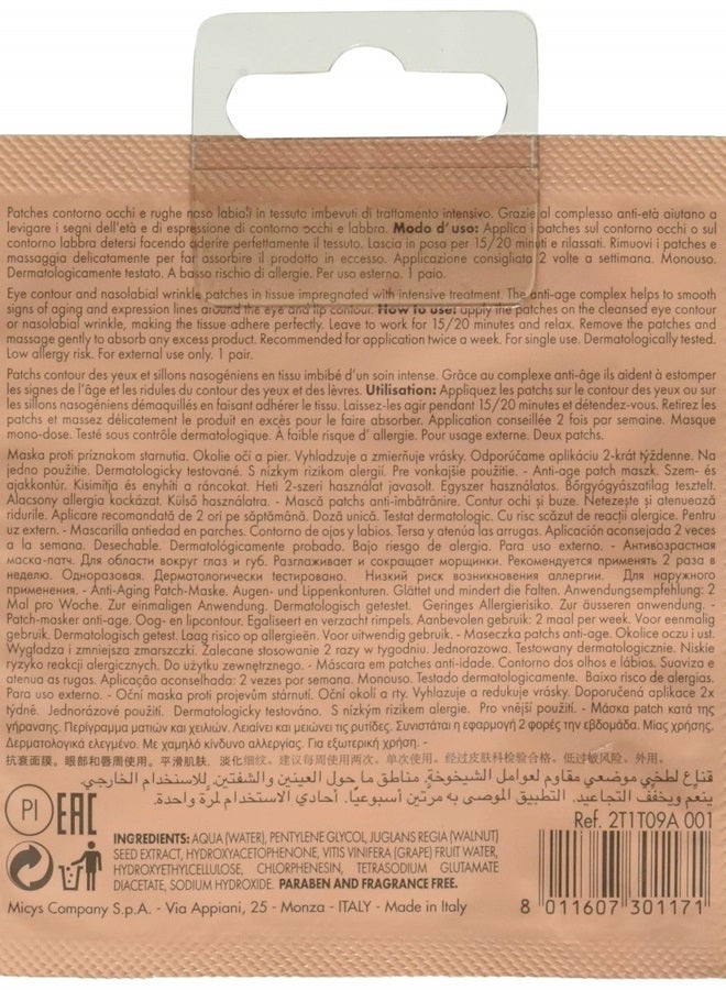 PUPA Milano Anti-Age Face Mask Eye Contours And Nasolabial Wrinkle - Intensive Treatment Patches - Smooth And Minimise The Expression Lines - Suitable For All Skin Types - Fragrance-Free - 0.08 Oz - Image 2