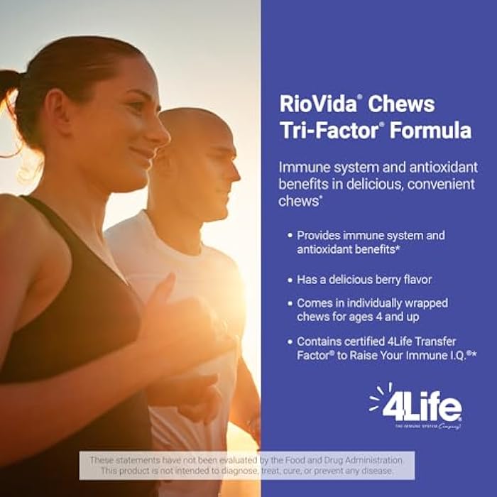4Life RioVida Chews, Supplement Supports Immune System & Healthy Aging with Elderberry, Acai Berry & Transfer Factor Proteins - 30 Chews - Image 4