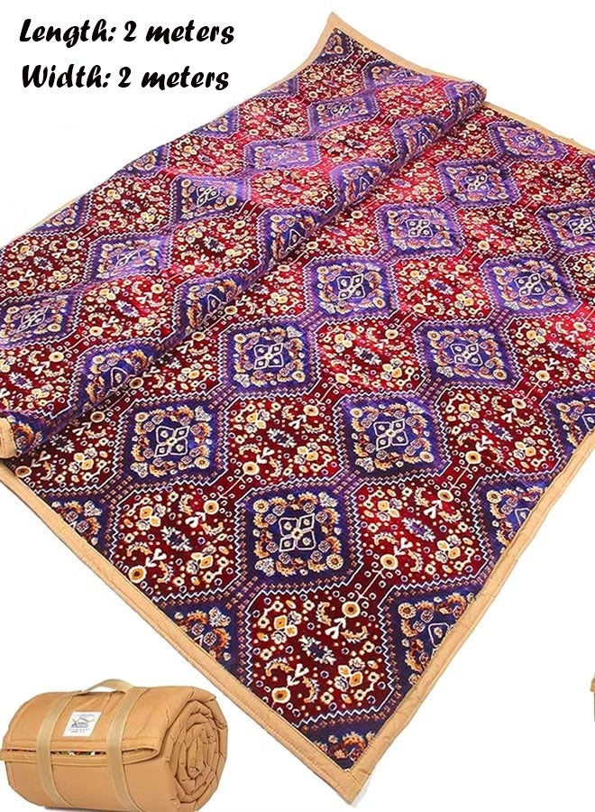 كادي ون بساط للرحلات بأرضية إسفنجية 2x2متر بساط تنزه وبساط رحلات وفرشة تنزه ورحلات وسجادة تخييم وحصيرة مريحة - Image 1