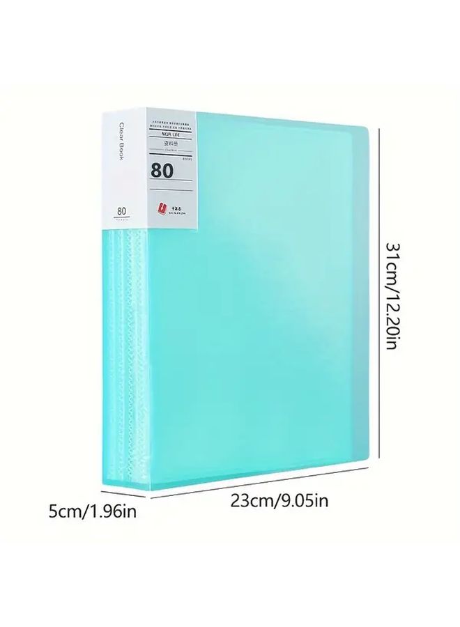 Transparent Green 80 Page Conference Binder With Side Labels For Contract Filing - Image 2