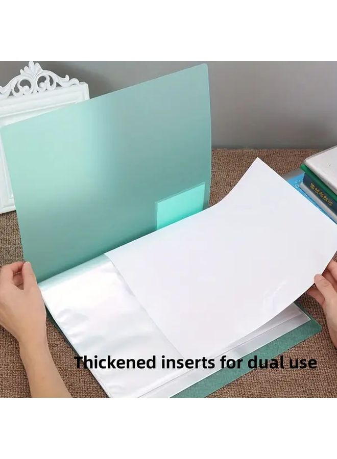 Transparent Green 80 Page Conference Binder With Side Labels For Contract Filing - Image 3