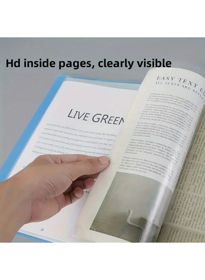 Transparent Green 80 Page Conference Binder With Side Labels For Contract Filing - Image 4
