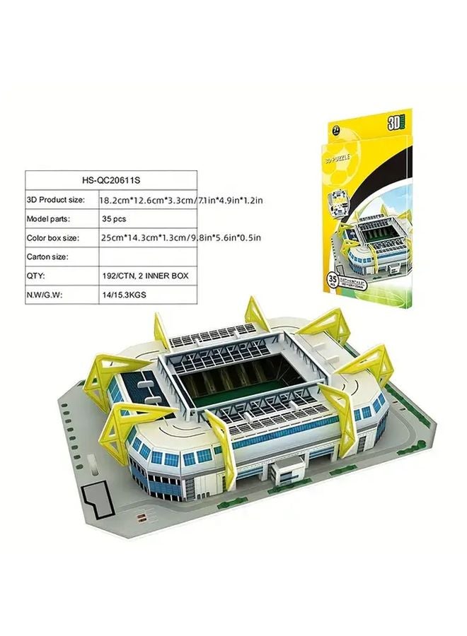 DIY 3D Paper Puzzle Kit Football Stadium Model 206011S Educational Toy For Sports Fans - Image 1