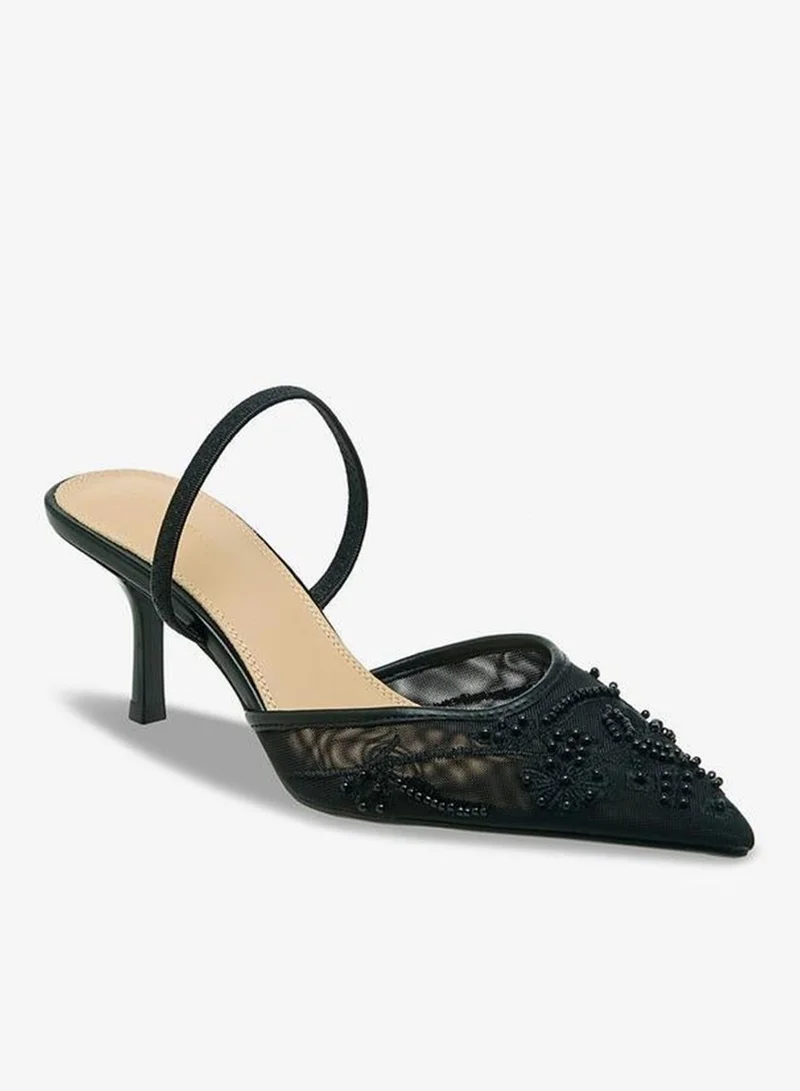 Flora Bella By Shoexpress Women Embellished Flared Heel Shoes