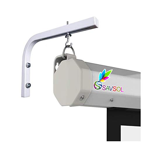 SAVSOL Universal Adjustable Projector Screen L Shapes Wall Hanger - 10 Inch Comes with Hook and Screws for 4K 8K 3D Ultra 4K Projector - Image 1