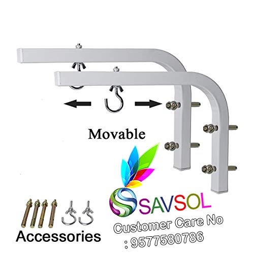 SAVSOL Universal Adjustable Projector Screen L Shapes Wall Hanger - 10 Inch Comes with Hook and Screws for 4K 8K 3D Ultra 4K Projector - Image 2