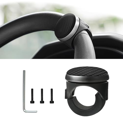 Kutyun Steering Wheel Knob Spinner, Car Steering Wheel ball, Silicone Non-Slip Suicide Knob with Bearing Durable Steering Wheel Spinner Ball, 360° Rotation Steering Wheel Handles for Car Truck (Black) - Image 1