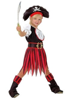 Brain Giggles Brain Giggles Pirate Girl Costume Fancy Role Play Dress for Kids Girl Horror Themed Party Large 