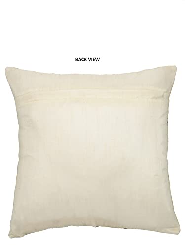 Exporthub 5 Piece Decorative Hand Made 3D Print Jute Throw/Pillow Cushion Covers - (16 X 16 INCHES) EHSPR807_29 - Image 2