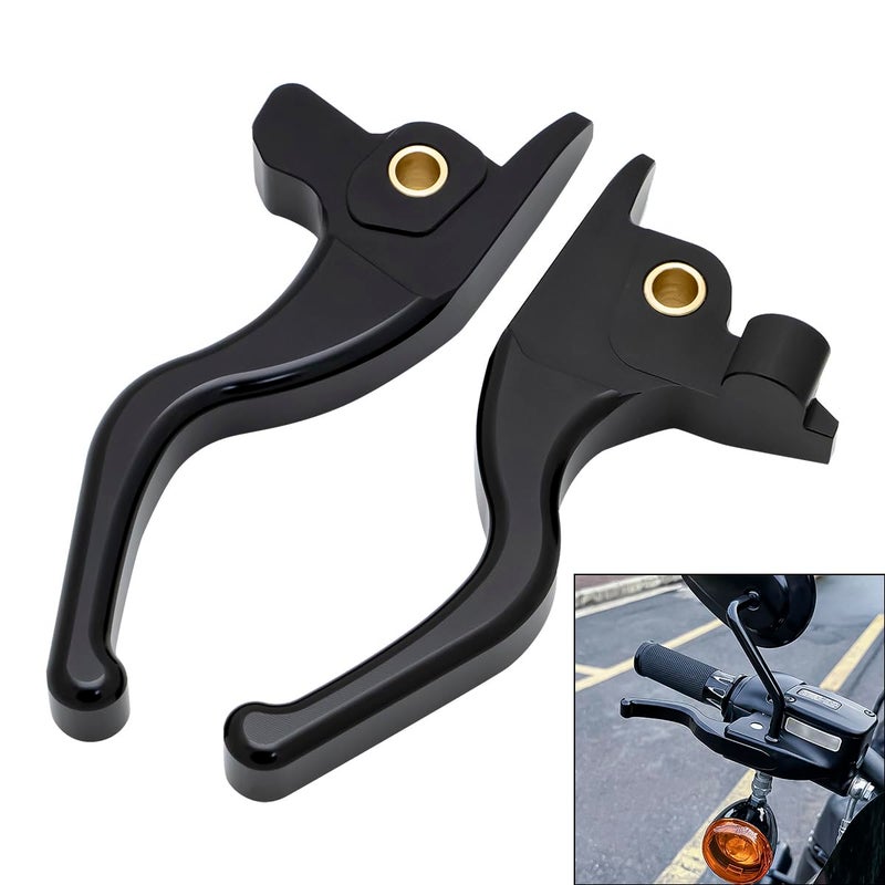FENGREN 3 Finger 6 CNC Brake Clutch Lever Hand Control Lever for 20172020 Harley Touring Road King Electra Glide Street Glide Ultra Limited20192020 Tri Glide CVO FreewheelerBlack - Image 2