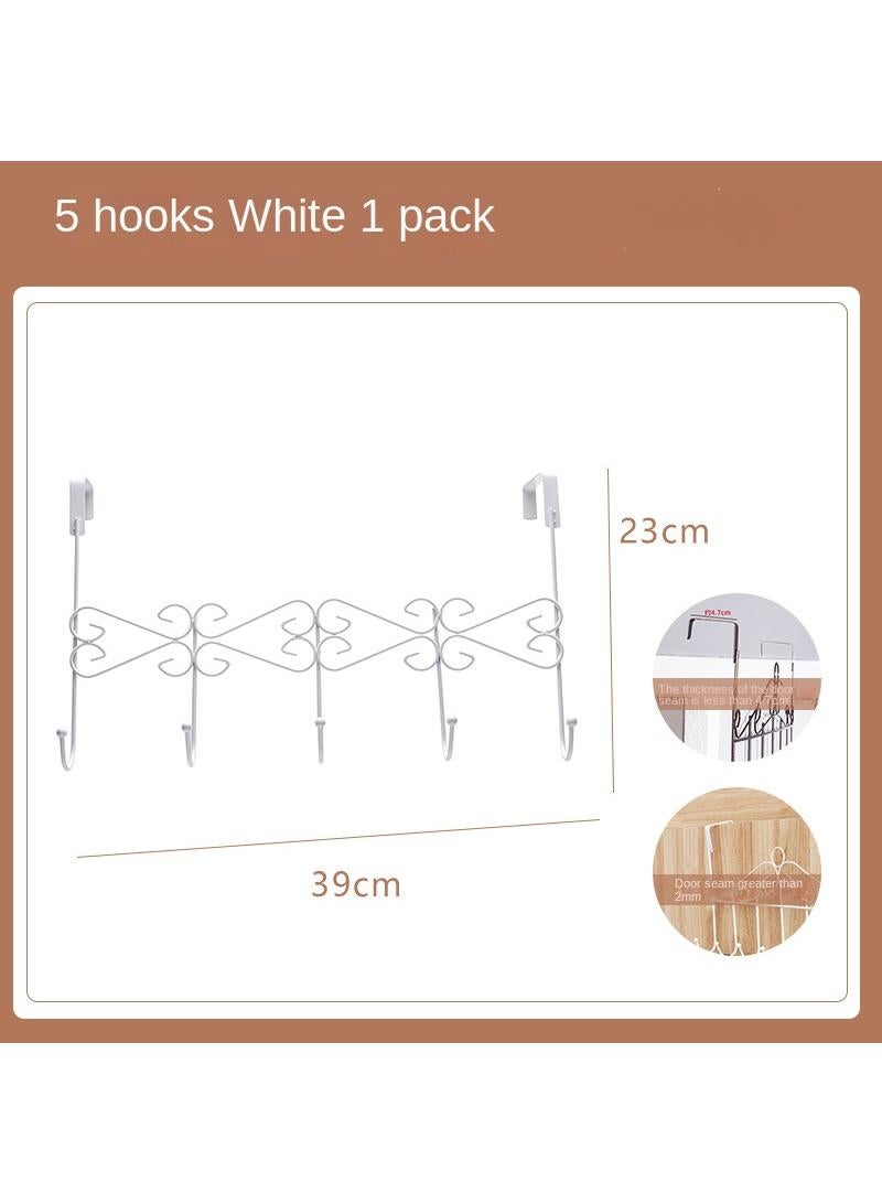 Y&D Bag Towel Coat Clothes Hat Over Door Hanger 5-Hook Bathroom Hanging Rack Holder - Image 1