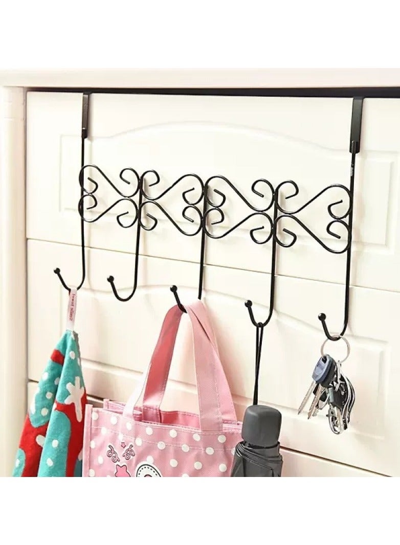 Y&D Bag Towel Coat Clothes Hat Over Door Hanger 5-Hook Bathroom Hanging Rack Holder - Image 2