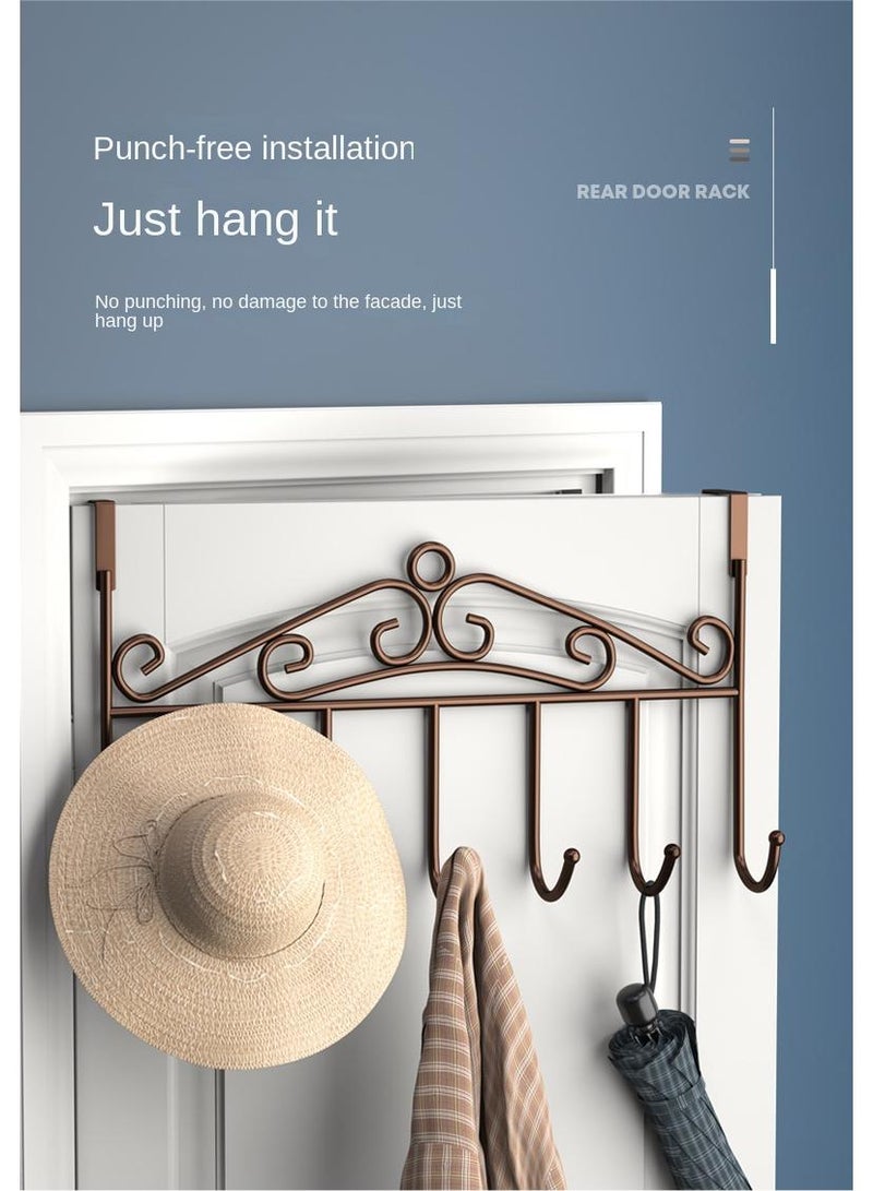 Y&D Bag Towel Coat Clothes Hat Over Door Hanger 5-Hook Bathroom Hanging Rack Holder - Image 3