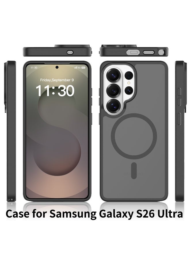 Samsung 26S Ultra Black Case SF26B2 Magnetic Military Grade Protection with Builtin Stand Shockproof Slim Cover Compatible with MagSafe Accessories