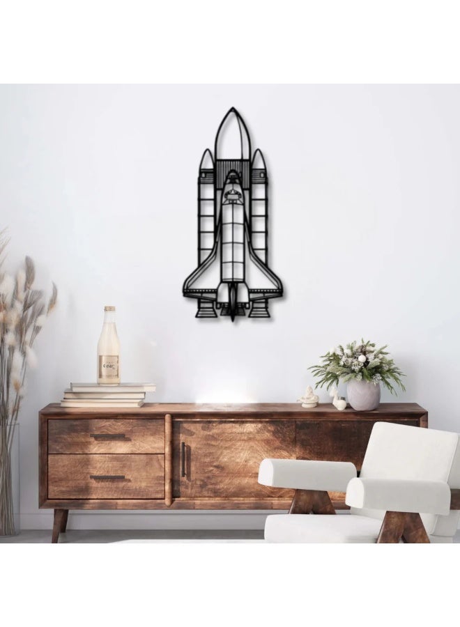 Metal Wall Decoration: Rocket - Image 1