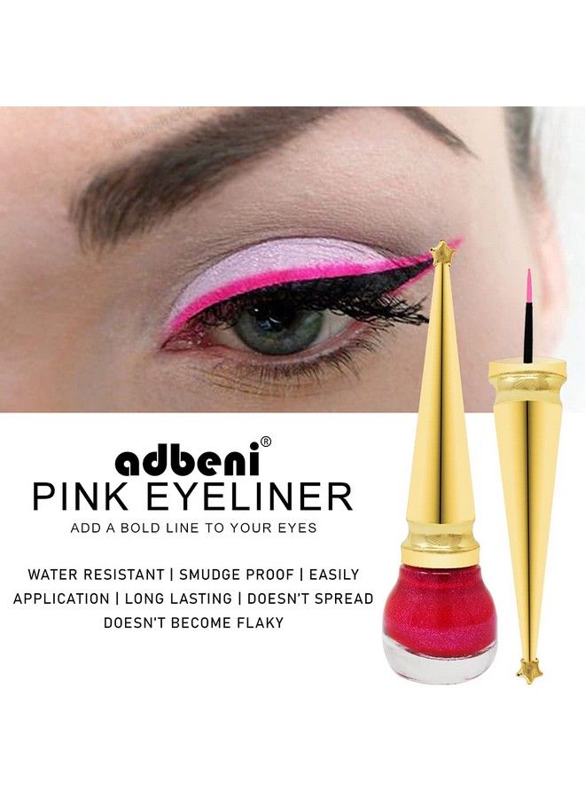 adbeni Eye Liner Water Resistant Longlasting 7Ml Each (Elnr104) (Pack Of 6 Blackpinkgreencoppersilvergoldblue) - Image 4