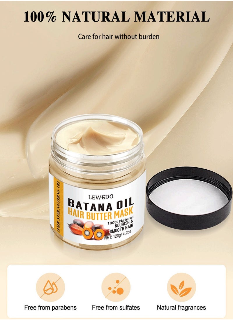 LEWEDO - Raw Batana Oil for Hair Growth: 100% Pure - Dr. Sebi Batana Oil from Honduras Unrefined Promotes Hair thickness for Men & Women 120 g - Image 1