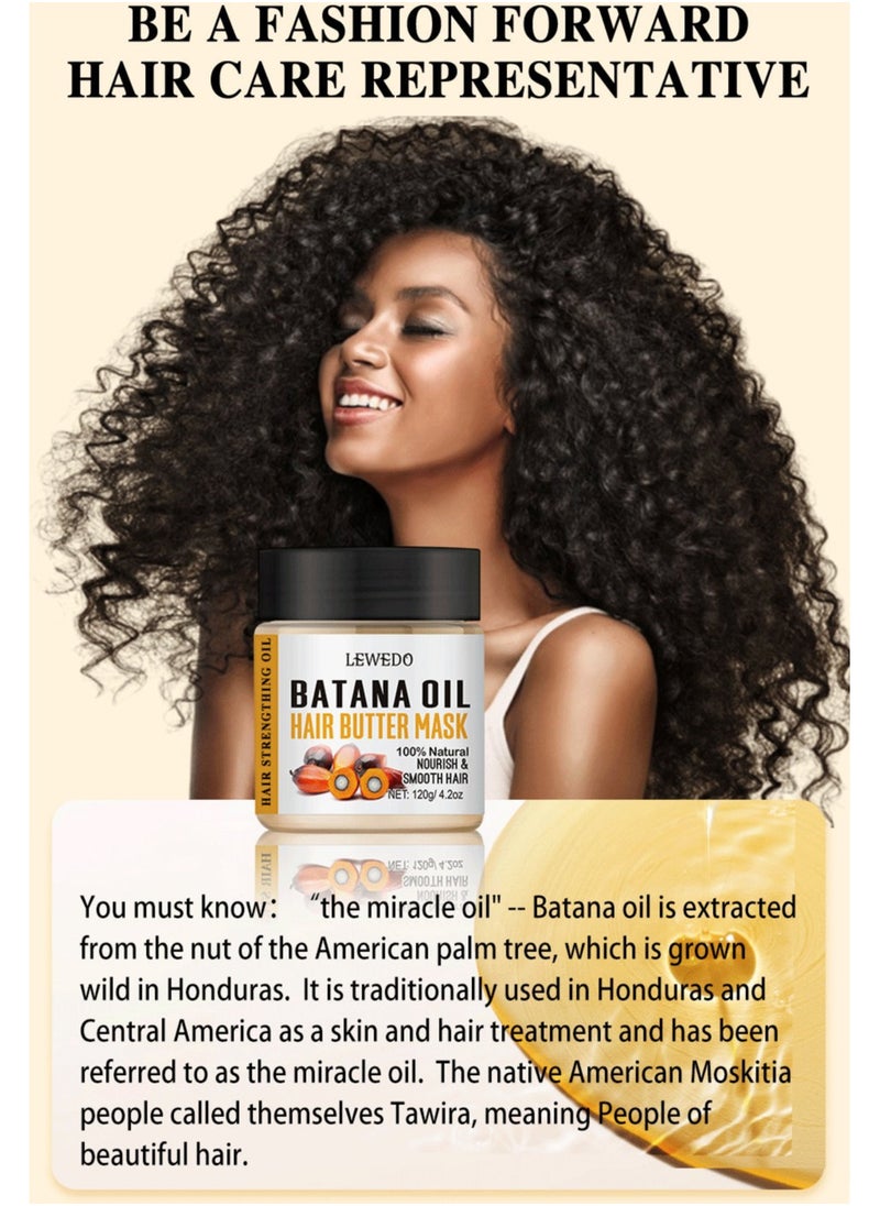 LEWEDO - Raw Batana Oil for Hair Growth: 100% Pure - Dr. Sebi Batana Oil from Honduras Unrefined Promotes Hair thickness for Men & Women 120 g - Image 1