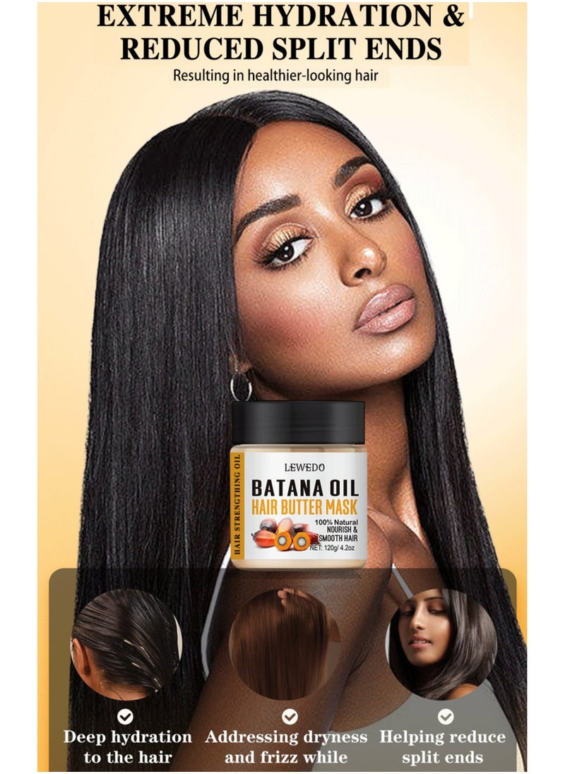 LEWEDO - Raw Batana Oil for Hair Growth: 100% Pure - Dr. Sebi Batana Oil from Honduras Unrefined Promotes Hair thickness for Men & Women 120 g - Image 1