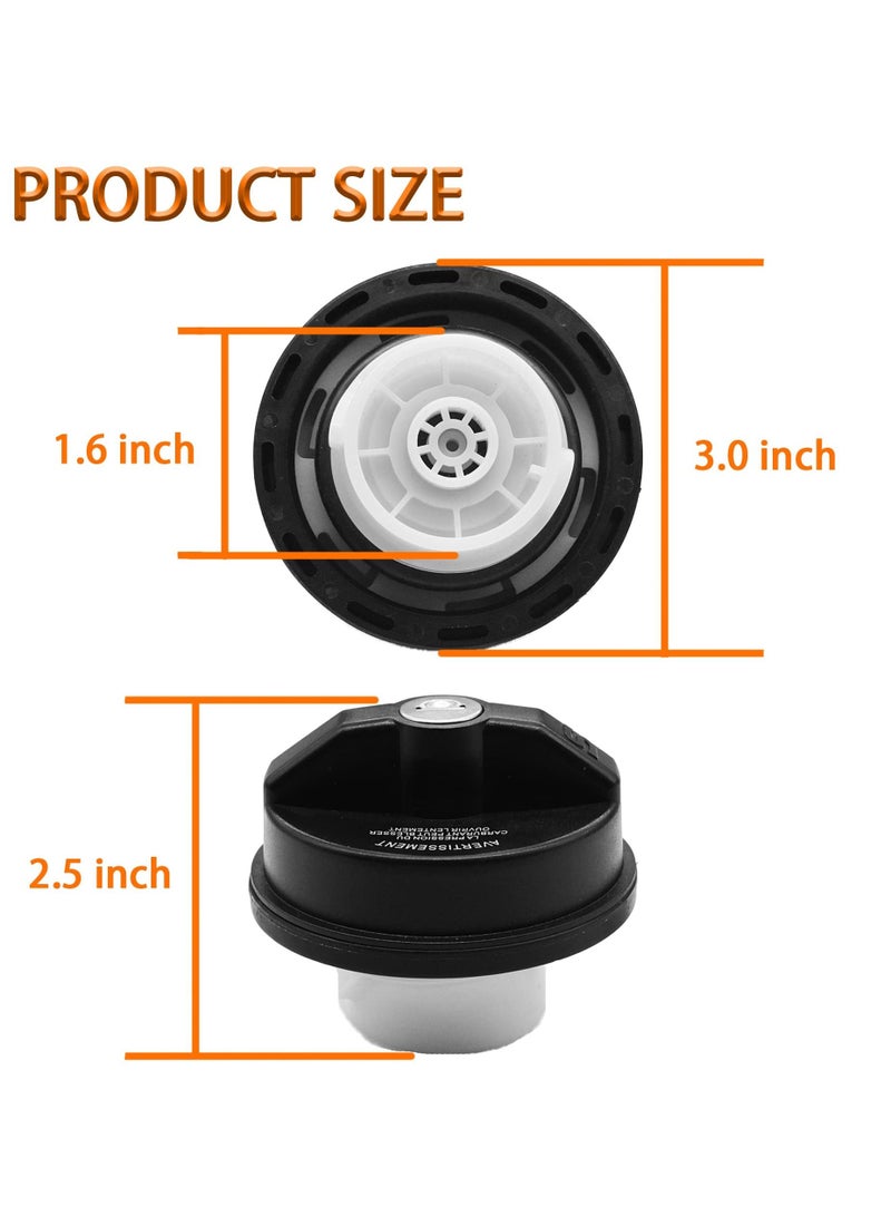 SYOSI SYOSI Locking Gas Cap, Lock Fuel Cap Compatible for Dodge Jeep Ram - Challenger Grand Caravan Ram 1500, Cherokee Wrangler TJ LJ JK JKU JL JLU JT, # 05278655AB, 5278655AB  - Image 4
