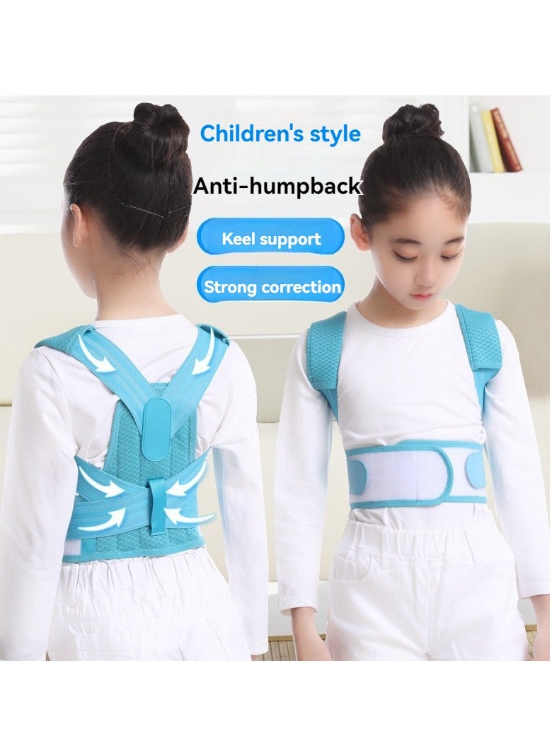 Generic Back brace posture corrector for girls boys, children hunchback correction belt back spine support belt to correct hunchback suitable for children from 110CM to 135CM  - Image 1