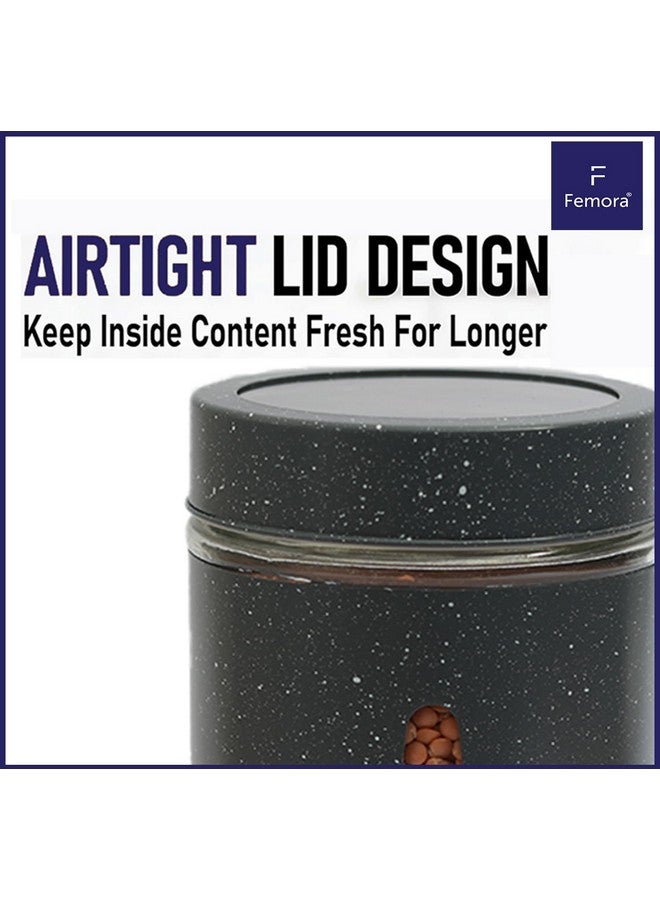 Femora Kitchen Storage Jars Carbon Steel Body With See Through Window Jar, 700ML, Pack of 6 Jars - Image 4