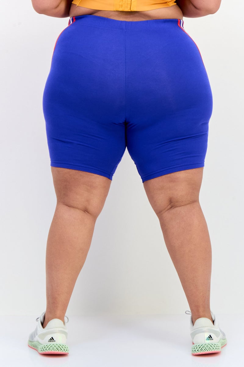 Adidas Women Tight Fit Plus Size Outdoor Shorts, Blue  - Image 2